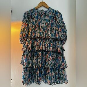 GANNI Multicolor Pleated Dress